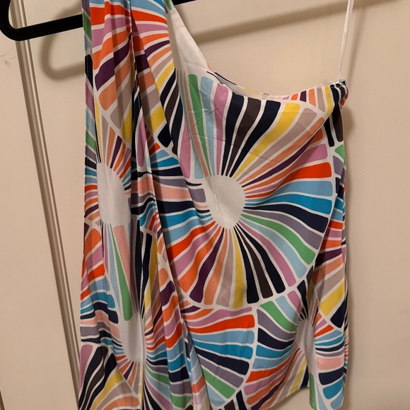 Trina Turk 100% Ezmerelda Silk One Shoulder Top - Picture 6 of 9